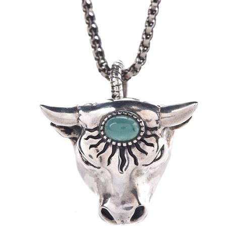 gucci anger forest bull's head necklace|Gucci anger forest bull.